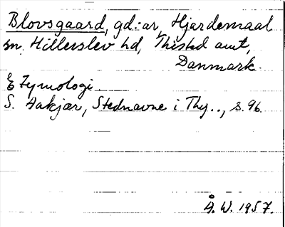 Bild på arkivkortet för arkivposten Blovsgaard