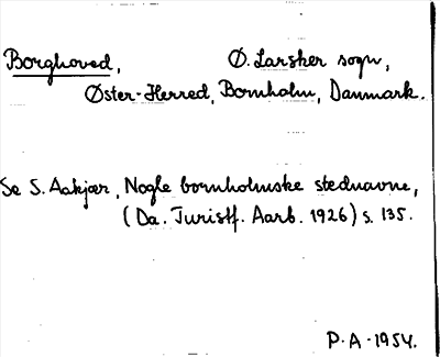 Bild på arkivkortet för arkivposten Borghoved