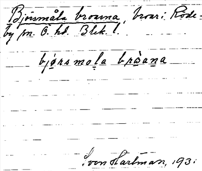 Bild på arkivkortet för arkivposten Björsmåla broarna