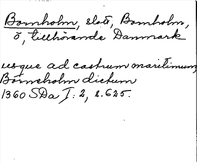 Bild på arkivkortet för arkivposten Bornholm