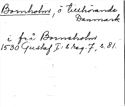 Bild på arkivkortet för arkivposten Bornholm