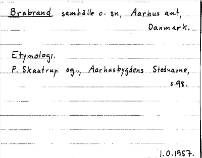 Bild på arkivkortet för arkivposten Brabrand