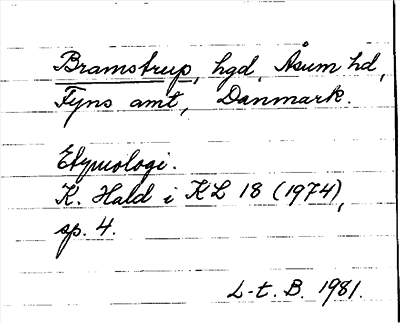 Bild på arkivkortet för arkivposten Bramstrup