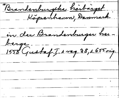 Bild på arkivkortet för arkivposten Brandenburgska härbärget