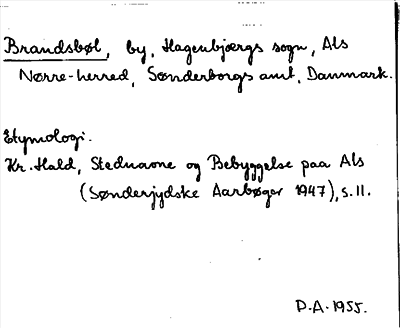 Bild på arkivkortet för arkivposten Brandsbøl