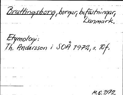 Bild på arkivkortet för arkivposten Brattingsborg