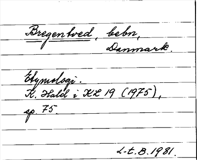 Bild på arkivkortet för arkivposten Bregentved