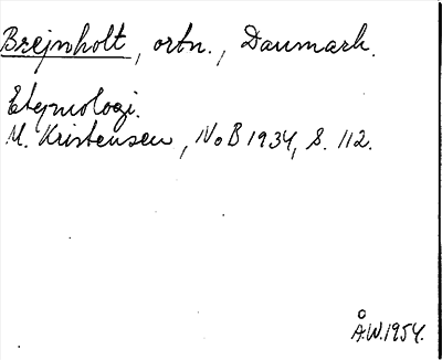 Bild på arkivkortet för arkivposten Brejnholt