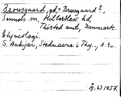 Bild på arkivkortet för arkivposten Brousgaard