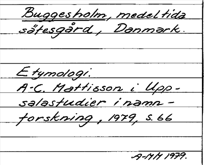Bild på arkivkortet för arkivposten Buggesholm