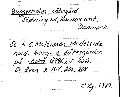 Bild på arkivkortet för arkivposten Buggesholm