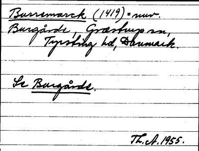 Bild på arkivkortet för arkivposten Burremarck, se Burgårde
