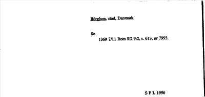 Bild på arkivkortet för arkivposten Börglum