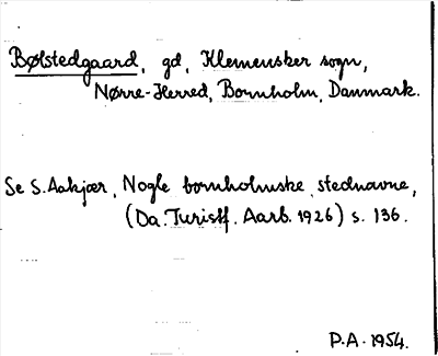 Bild på arkivkortet för arkivposten Bølstedgaard