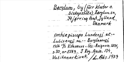 Bild på arkivkortet för arkivposten Børglum