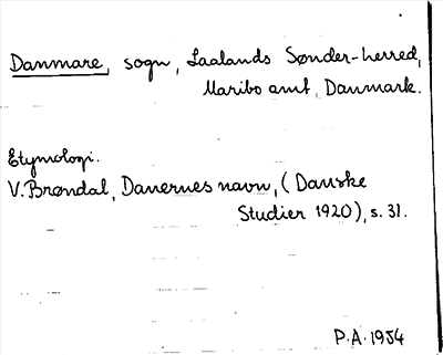 Bild på arkivkortet för arkivposten Danmare