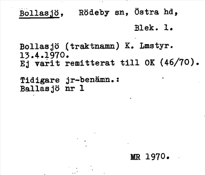Bild på arkivkortet för arkivposten Bollasjö