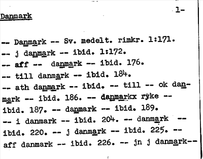 Bild på arkivkortet för arkivposten Danmark