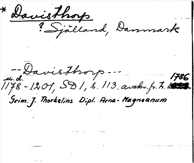 Bild på arkivkortet för arkivposten Davisthorp