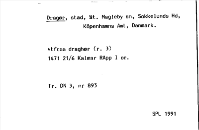Bild på arkivkortet för arkivposten Dragør