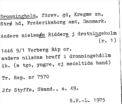 Bild på arkivkortet för arkivposten Dronningholm