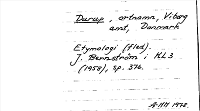 Bild på arkivkortet för arkivposten Durup