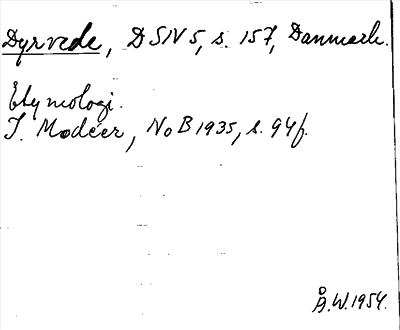 Bild på arkivkortet för arkivposten Dyrvede