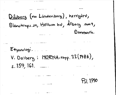 Bild på arkivkortet för arkivposten Dåsborg