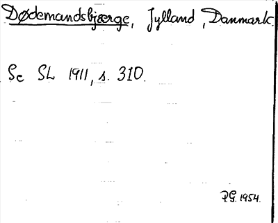 Bild på arkivkortet för arkivposten Dødemandsbjærge