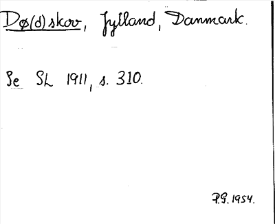 Bild på arkivkortet för arkivposten Dødskov