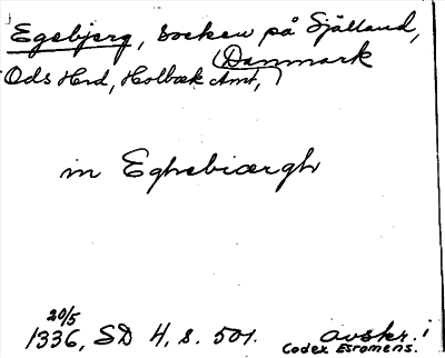 Bild på arkivkortet för arkivposten Egebjerg