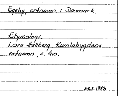Bild på arkivkortet för arkivposten Egeby