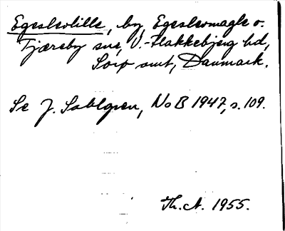 Bild på arkivkortet för arkivposten Egeslevlille