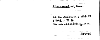 Bild på arkivkortet för arkivposten Elbo herred