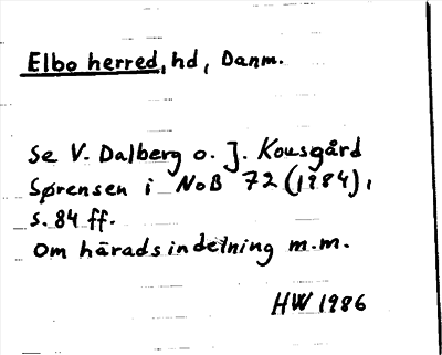 Bild på arkivkortet för arkivposten Elbo herred