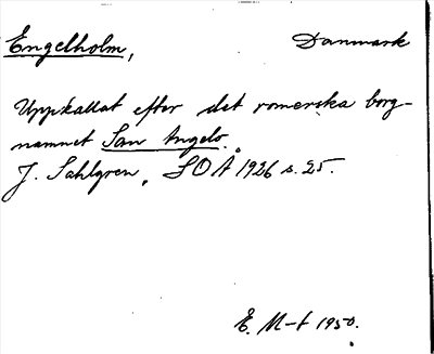 Bild på arkivkortet för arkivposten Engelholm