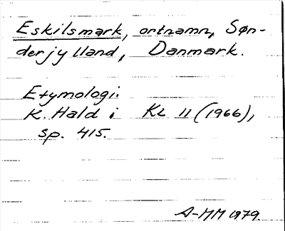 Bild på arkivkortet för arkivposten Eskilsmark