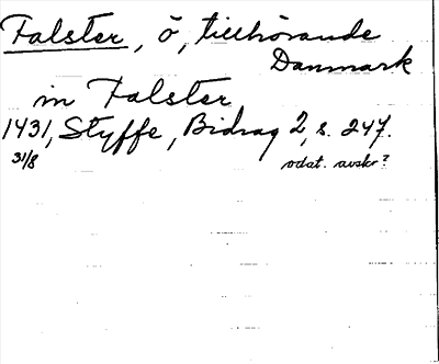 Bild på arkivkortet för arkivposten Falster