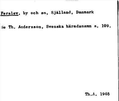 Bild på arkivkortet för arkivposten Ferslev
