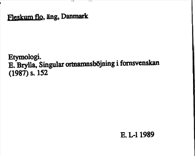 Bild på arkivkortet för arkivposten Fleskum flo