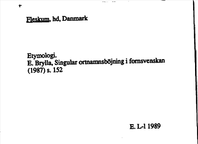 Bild på arkivkortet för arkivposten Fleskum