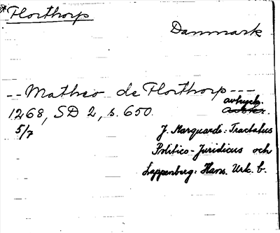 Bild på arkivkortet för arkivposten Florthorp
