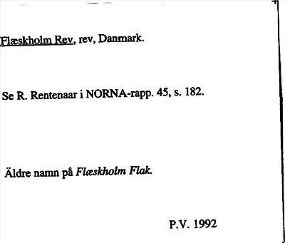 Bild på arkivkortet för arkivposten Flæskholm Rev