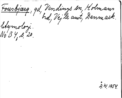 Bild på arkivkortet för arkivposten Fousbjærg