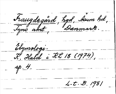 Bild på arkivkortet för arkivposten Fraugdegård