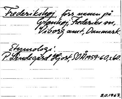 Bild på arkivkortet för arkivposten Frederikshøj