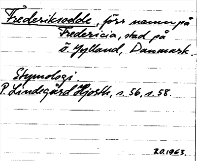Bild på arkivkortet för arkivposten Frederiksodde