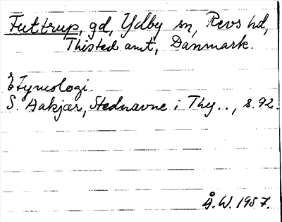 Bild på arkivkortet för arkivposten Futtrup