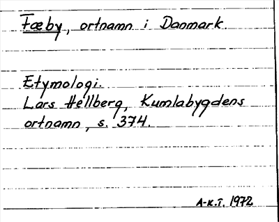 Bild på arkivkortet för arkivposten Fæby