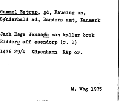 Bild på arkivkortet för arkivposten Gammel Estrup